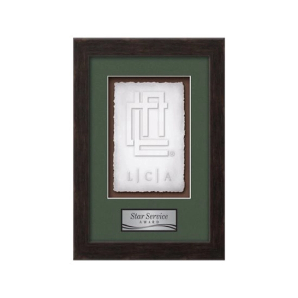 Cast Paper award framed in our exquisite Eldridge molding with your... from ASI 84592 St Regis Group