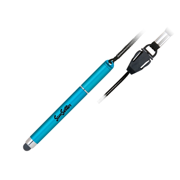 4" long plastic cap-off ballpoint pen with a 3" earphone jack... from ASI 68190 Lungsal / Lungsal