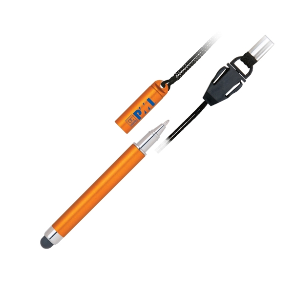 4" long plastic cap-off ballpoint pen with a 3" earphone jack... from ASI 68190 Lungsal / Lungsal