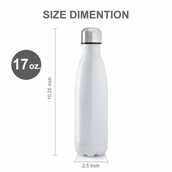 17 ounce 18/8 stainless steel double-wall insulated water bottle with screw-on... from ASI 39820 Opusline (Benmex) / Opus Line