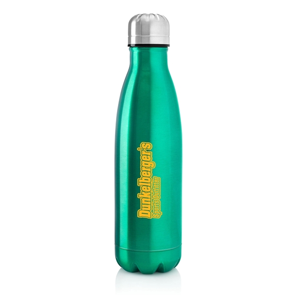 17 ounce 18/8 stainless steel double-wall insulated water bottle with screw-on... from ASI 39820 Opusline (Benmex) / Opus Line