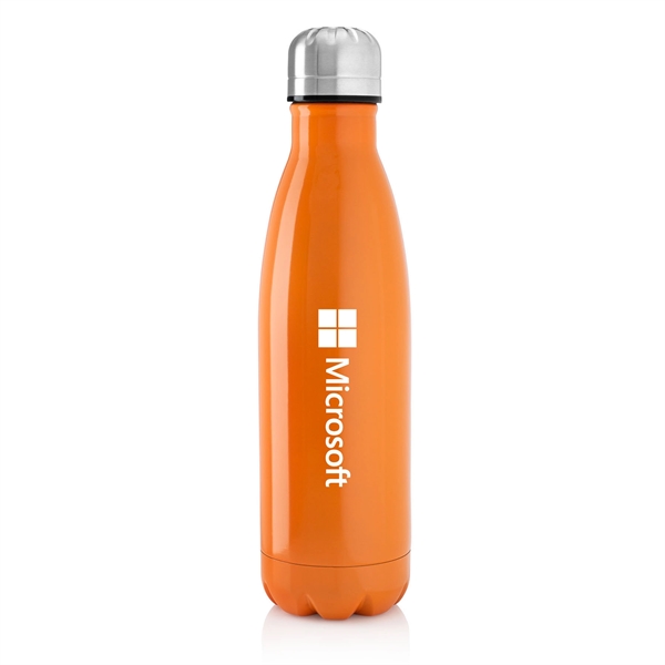 17 ounce 18/8 stainless steel double-wall insulated water bottle with screw-on... from ASI 39820 Opusline (Benmex) / Opus Line