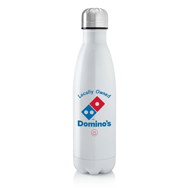 17 ounce 18/8 stainless steel double-wall insulated water bottle with screw-on... from ASI 39820 Opusline (Benmex) / Opus Line