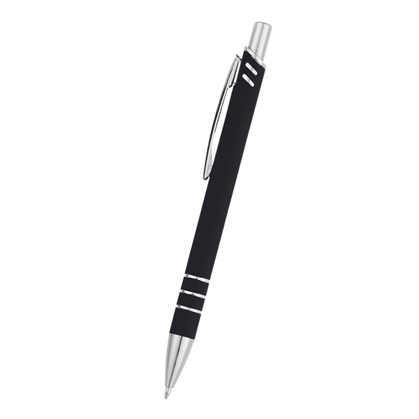 Rubberize, aluminum, plunger action pen.... from ASI 61125 Hit Promotional Products / Hit®