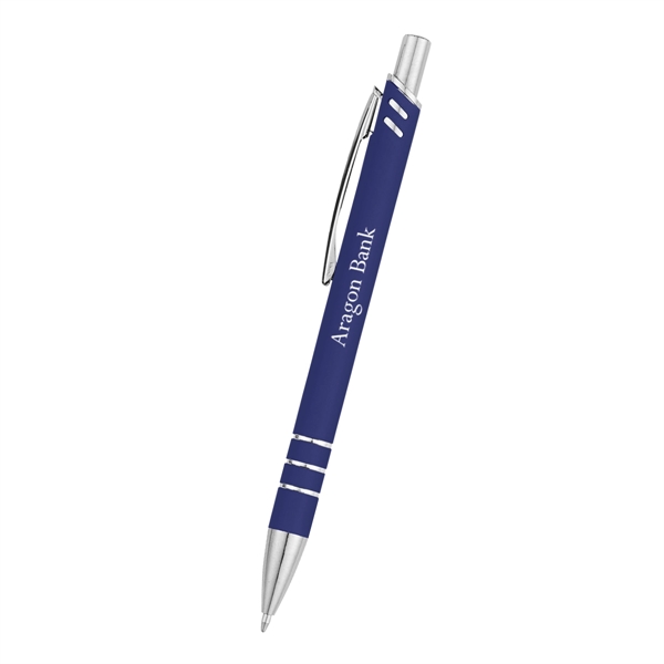 Rubberize, aluminum, plunger action pen.... from ASI 61125 Hit Promotional Products / Hit®