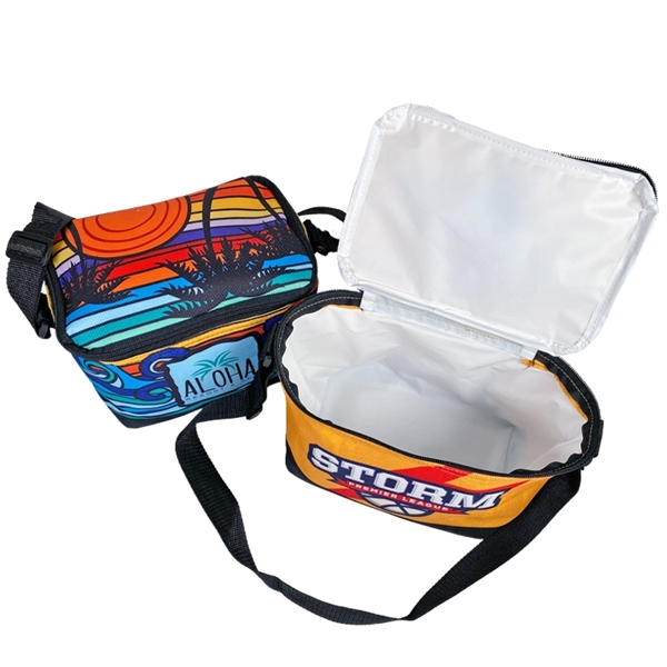 Full Color 6 Can Cooler with Reinforced Bottom, 8.5"W x 6"H... from ASI 67557 LimeLight Ent / Limelight USA