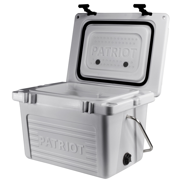 20 quart hard cooler with extra-thick insulated walls, measuring ruler on... from ASI 61005 Hirsch Gift Inc / HG