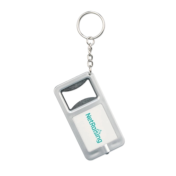 2 1/2" x 1 1/2" metal and plastic combination keychain and... from ASI 98360 WOWLine