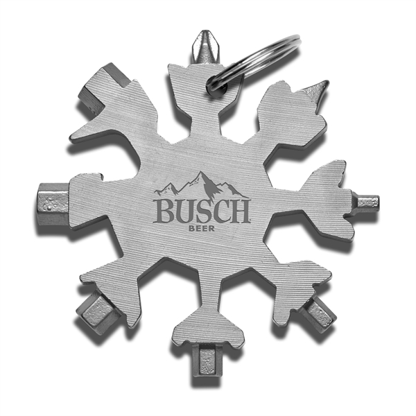 17 tools in one uniquely-shaped keychain device. The snowflake design allows... from ASI 46170 Compass Industries Inc