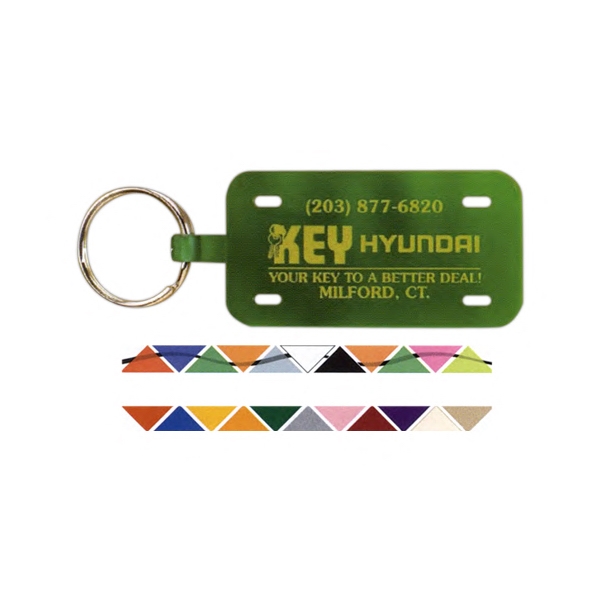 License Plate - Recycled plastic transit theme key tag made from... from ASI 71870 ZZ OLD - Mocap LLC / Anchor Line