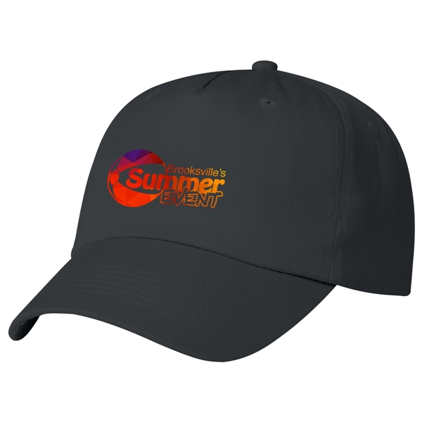 5 Panel Polyester Cap. 100% Polyester. 5 Panel, Medium Profile. Unstructured... from ASI 61125 Hit Promotional Products / Hit®