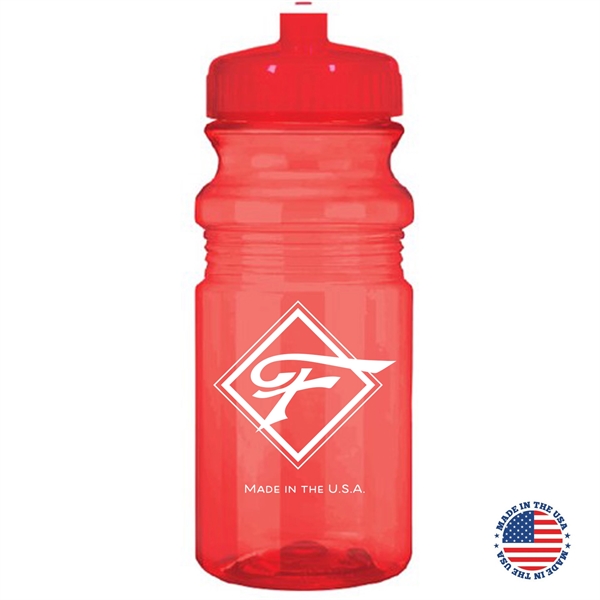 20 oz. Translucent USA-Made Bike Bottle with Matching Lid... from ASI 80060 VisionUSA