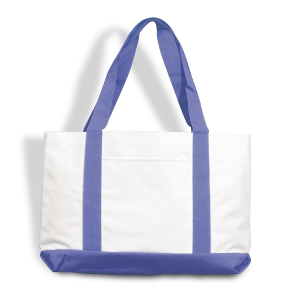Blank tote bag with exterior pocket 24" handles and 11" drop.... from ASI 66230 Landes Inc
