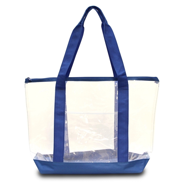 Clear tote bag with padded straps, zipper top, and loop handle... from ASI 66230 Landes Inc