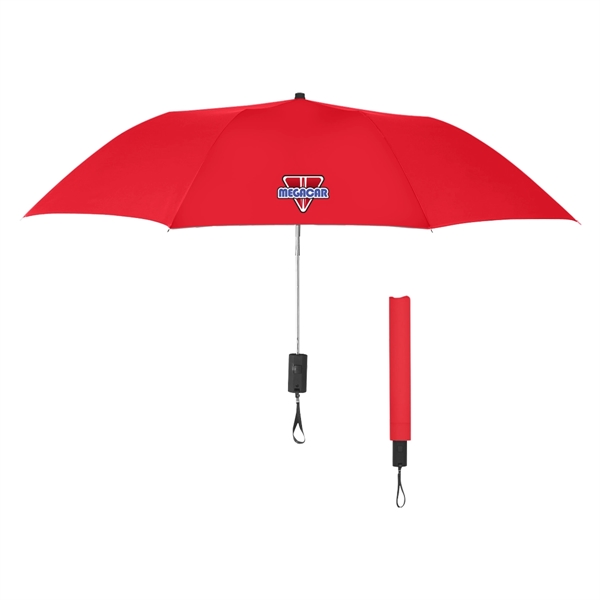 44" Arc Auto-Open Telescopic Folding Umbrella with matching sleeve.... from ASI 61125 Hit Promotional Products / Hit®