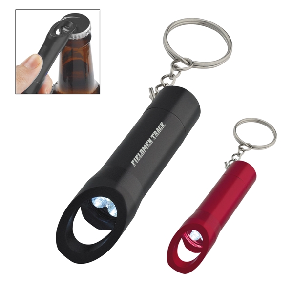 Aluminum LED flashlight with bottle opener.... from ASI 61125 Hit Promotional Products / Hit®