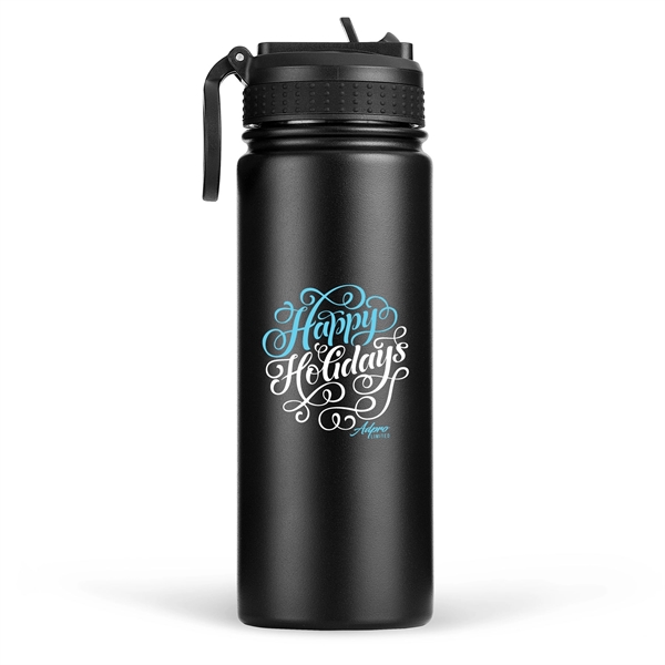 18 ounce stainless steel double-wall vacuum insulated water bottle with pull-up... from ASI 39820 Opusline (Benmex) / Opus Line