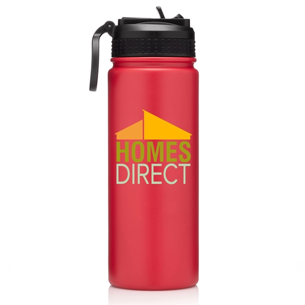 18 ounce stainless steel double-wall vacuum insulated water bottle with pull-up... from ASI 39820 Opusline (Benmex) / Opus Line