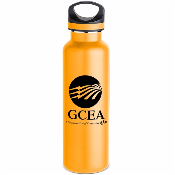 20 oz. stainless steel bottle with matted powder coat finish, vacuum... from ASI 39820 Opusline (Benmex) / Opus Line