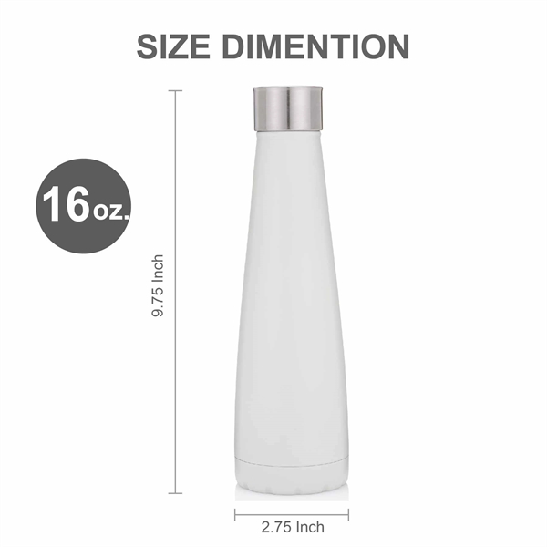 16 oz. stainless steel bottle with cork design and base and... from ASI 39820 Opusline (Benmex) / Opus Line