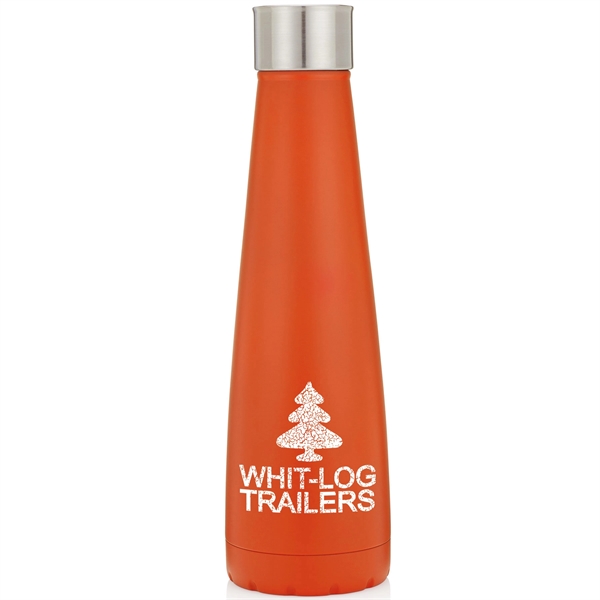 16 oz. stainless steel bottle with cork design and base and... from ASI 39820 Opusline (Benmex) / Opus Line