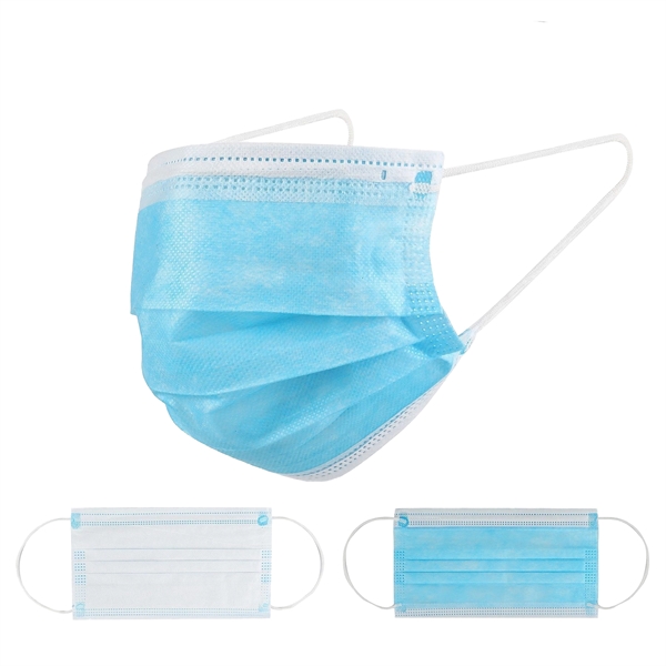 Disposable personal face masks with adjustable nose bridge and elastic ear... from ASI 57956 Graphco line