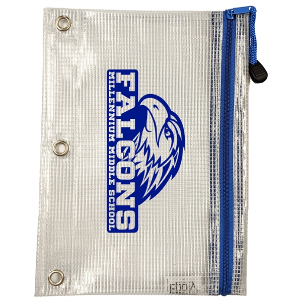 6.9" x 9.6" x  3/8" clear Polyweave® pencil case with... from ASI 52541 Epoly Corp
