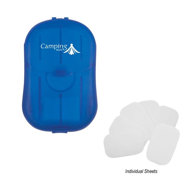 Hand Soap Sheets In Compact Travel Case. 30 Sheets Per Case.... from ASI 61125 Hit Promotional Products / Hit®