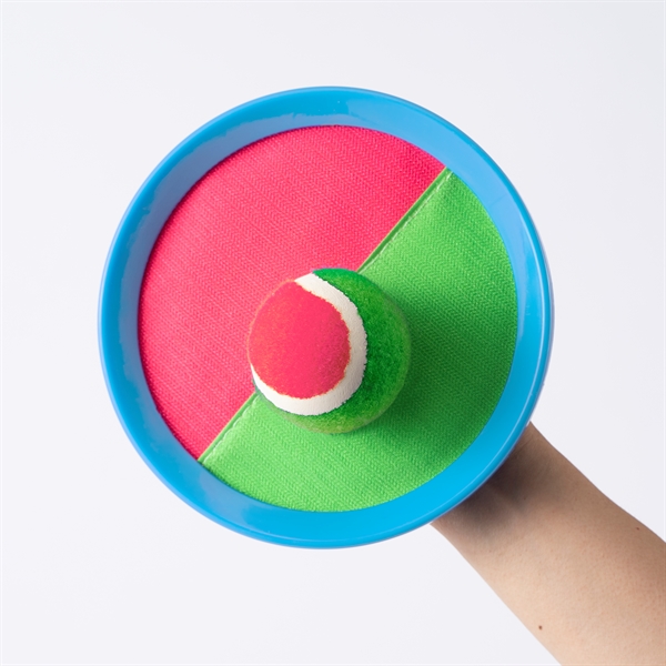 Self Sticky Toss and Catch Ball Game Set. Large space reserved... from ASI 64845 Kin Image Inc