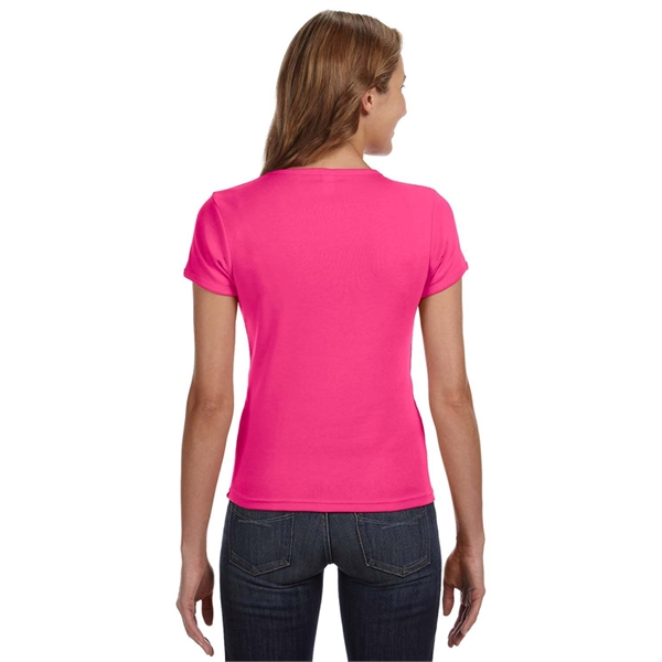 Anvil ladies' 1x1 baby rib scoop t-shirt made of preshrunk 100%... from ASI 34063 alphabroder