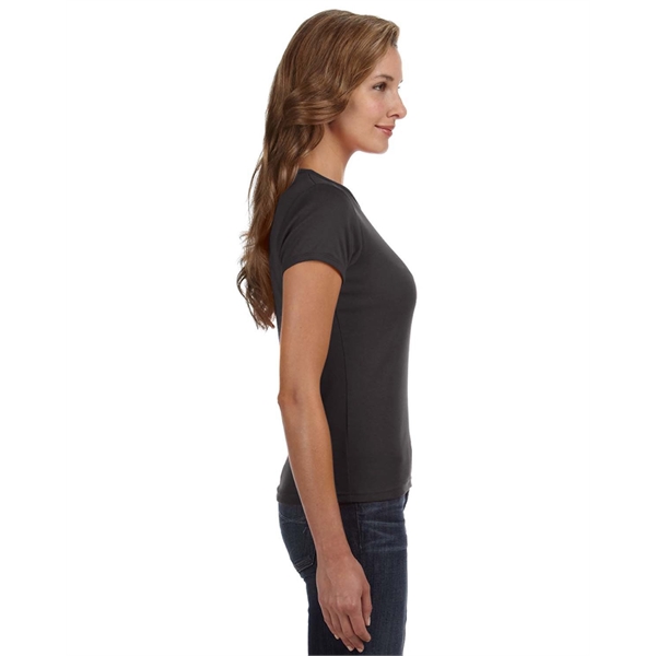 Anvil ladies' 1x1 baby rib scoop t-shirt made of preshrunk 100%... from ASI 34063 alphabroder