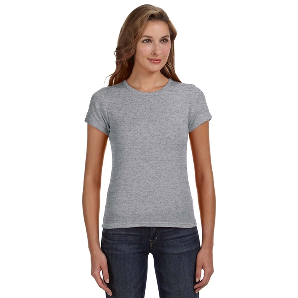 Anvil ladies' 1x1 baby rib scoop t-shirt made of preshrunk 100%... from ASI 34063 alphabroder