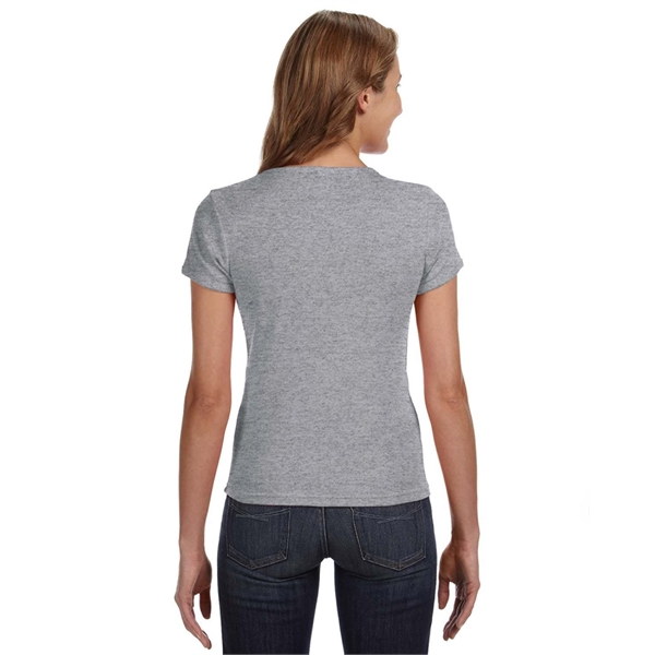 Anvil ladies' 1x1 baby rib scoop t-shirt made of preshrunk 100%... from ASI 34063 alphabroder