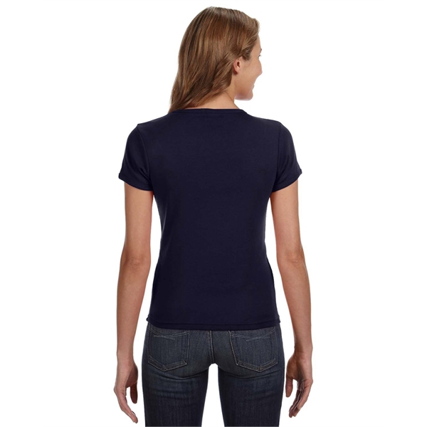 Anvil ladies' 1x1 baby rib scoop t-shirt made of preshrunk 100%... from ASI 34063 alphabroder