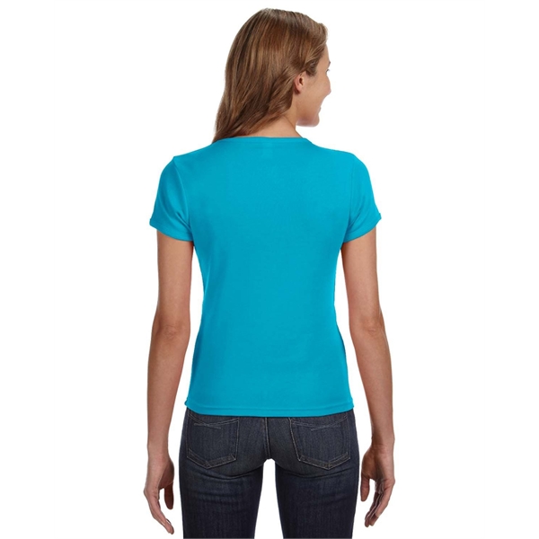 Anvil ladies' 1x1 baby rib scoop t-shirt made of preshrunk 100%... from ASI 34063 alphabroder