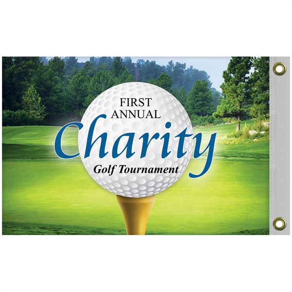 16" x 24" Full color standard double sided printed knitted polyester... from ASI 80228 Quinn