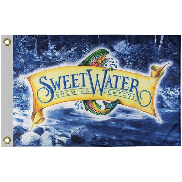 2' x 3' Full color standard double sided printed knitted polyester... from ASI 80228 Quinn