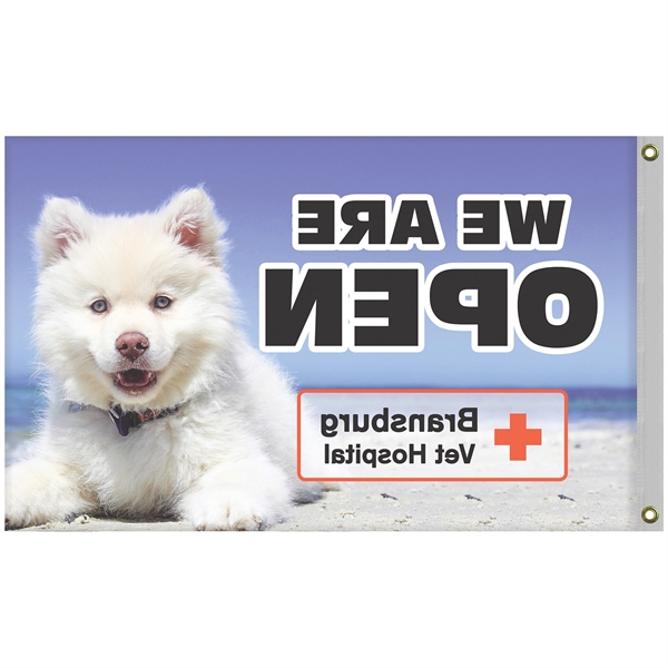 2.5' x 4' Custom Digitally Printed Single Reverse Knitted Polyester Flag... from ASI 80228 Quinn