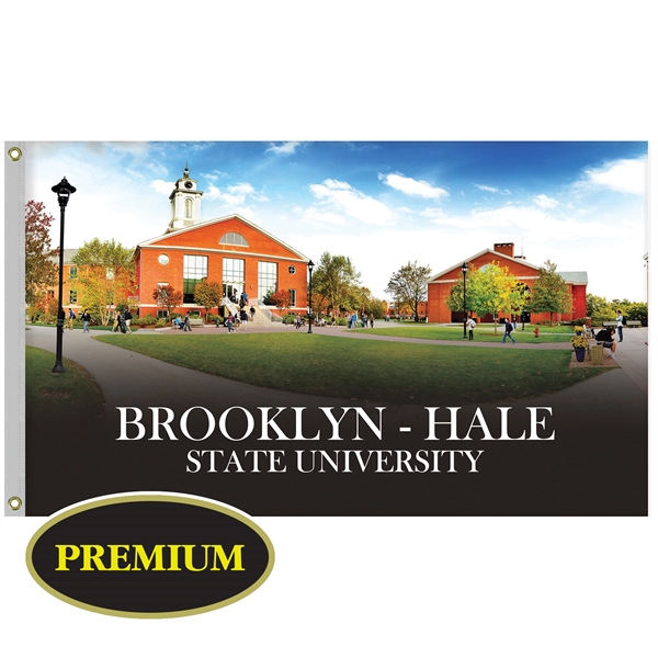 3' x 5' Digitally Printed Outdoor Knitted Polyester Single Reverse Flag... from ASI 80228 Quinn