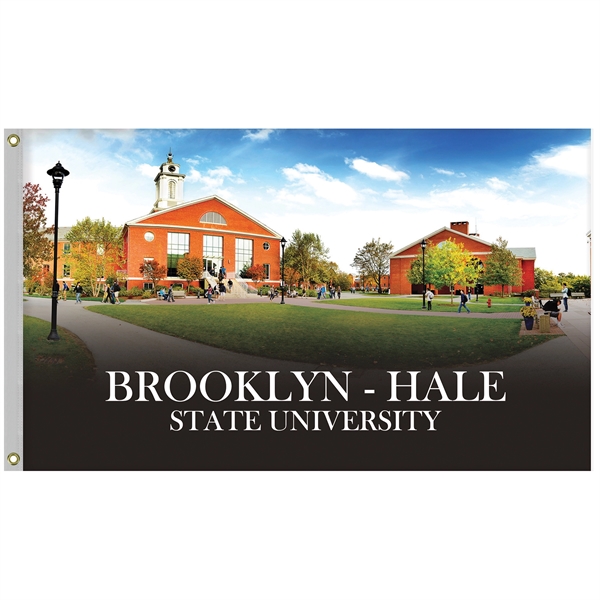 3' x 5' Digitally Printed Outdoor Knitted Polyester Single Reverse Flag... from ASI 80228 Quinn