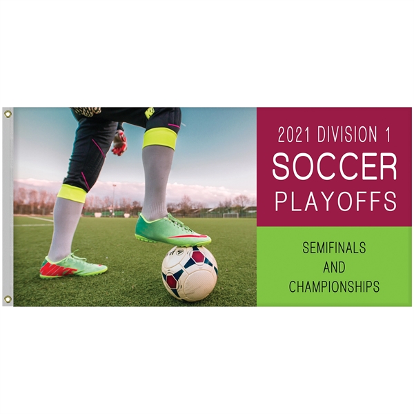 3' x 6' Digitally Printed Outdoor Knitted Polyester Single Reverse Flag... from ASI 80228 Quinn