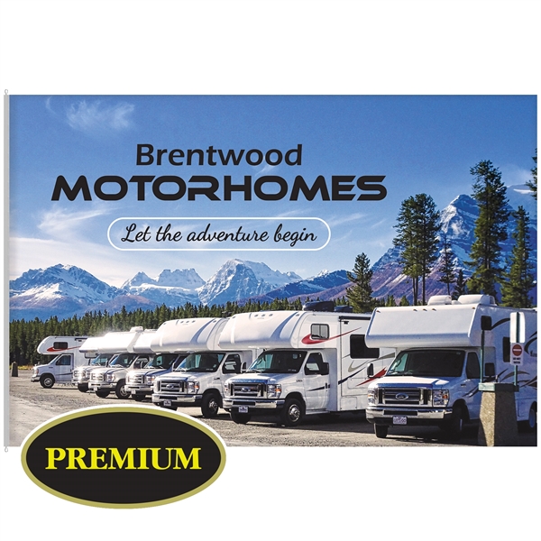 12' x 18' Large Digitally Printed Single Reverse Knit Poly Flags... from ASI 80228 Quinn