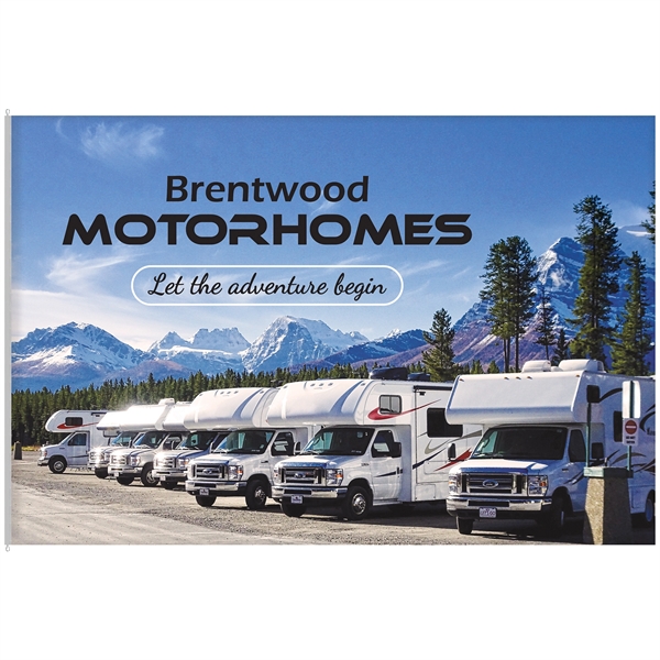 12' x 18' Large Digitally Printed Single Reverse Knit Poly Flags... from ASI 80228 Quinn