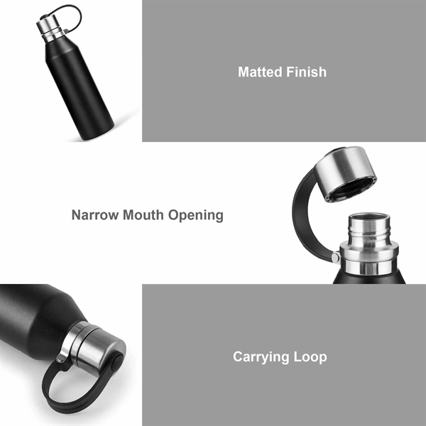 17 ounce stainless steel double-wall vacuum insulated water bottle with screw-on... from ASI 39820 Opusline (Benmex) / Opus Line