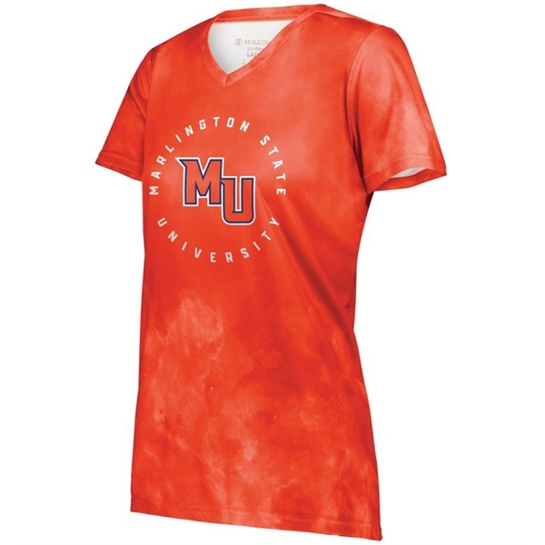 The Ladies Stock Poly Tee is made from a 5.6-ounce blend... from ASI 37461 Augusta Sportswear / Holloway Sportswear
