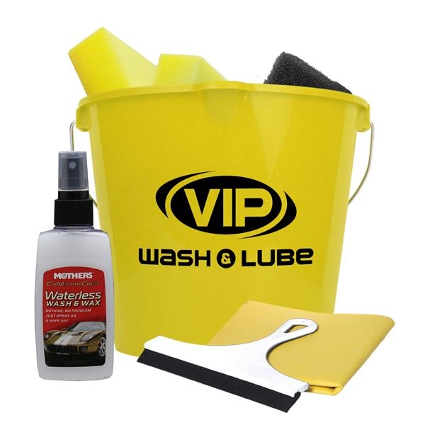 Premium car wash kit with 7 quart bucket, 2 sponges, scrubber... from ASI 55990 Garyline / GaryLine®