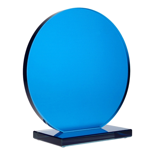 Jade Glass Blue Circle Award... from ASI 31517 Admart Products / Admart Line