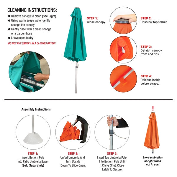 Cafe/market style patio umbrella with 7' vented canopy arc.... from ASI 89955 StrombergBrand / Stromberg Brand