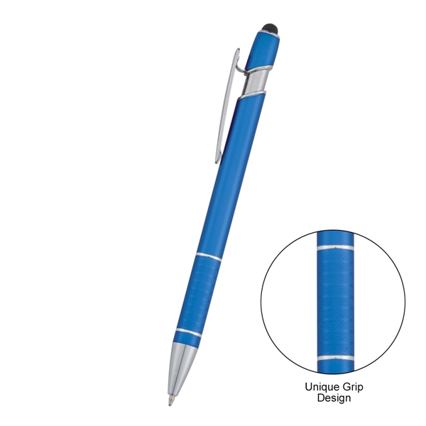 Varsi Incline pen made of aluminum with plunger-action mechanism, a stylus,... from ASI 61125 Hit Promotional Products / Hit®
