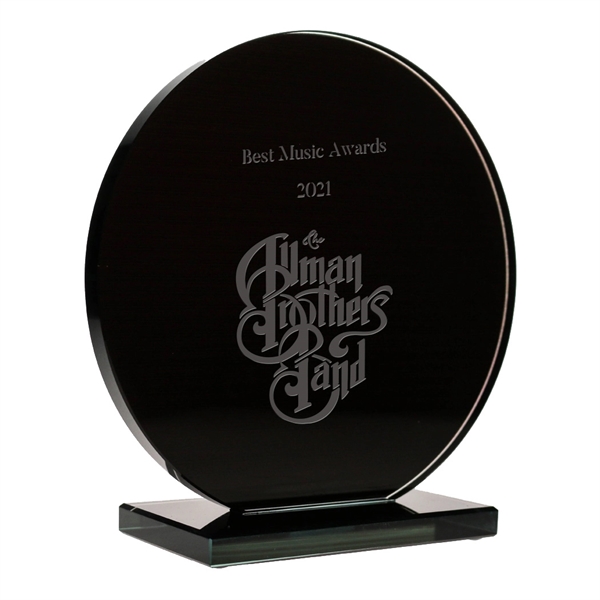 Jade Glass Black Circle Award... from ASI 31517 Admart Products / Admart Line